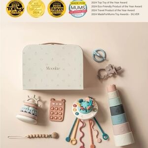 Like New Moonkie Montessori Silicone Baby Toy Play Gift Set | Luxury Sensory Kit